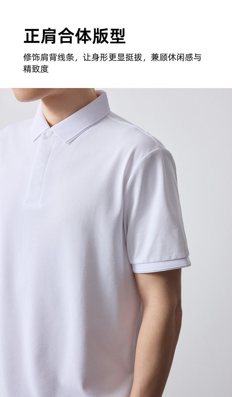 Áo polo nam tay ngắn cổ bẻ, chất liệu mát lạnh, thiết kế khóa giấu — đen chi tiết 6