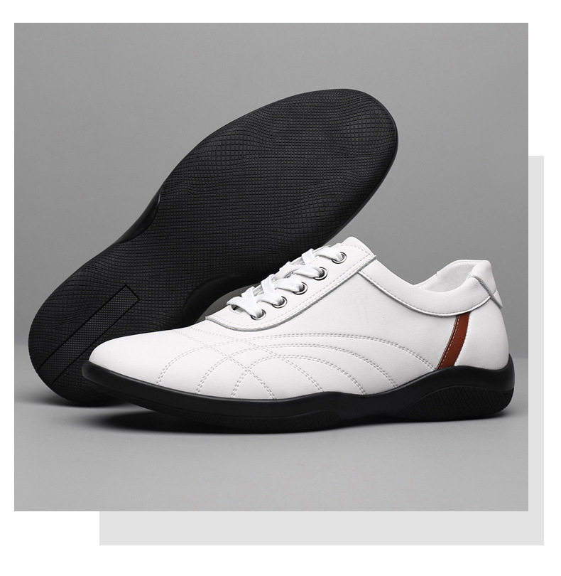 Giày thể thao nam da bò thoáng khí, giày lười đa năng phong cách casual, đế cao 2,5 cm — GX2385 màu trắng, GX2385 màu xám, GX2385 màu đen chi tiết 17