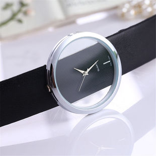 Fashion Trendy Hot-Selling New Transparent Hollow Watch for Women, Personalized Quartz Leather Strap Women's Watch in Stock