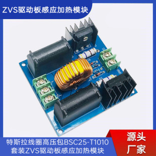 Tesla coil high voltage package BSC25-T1010 set ZVS driver board induction heating module