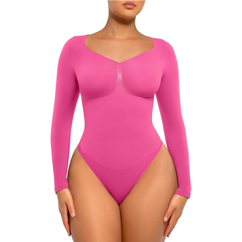 ヨーロッパとアメリカの貿易大きいサイズ産後ヒップリフティングシームレスボディシェイパー女性のコルセットおなかコントロールT字型ボディスーツボディスーツ|undefined