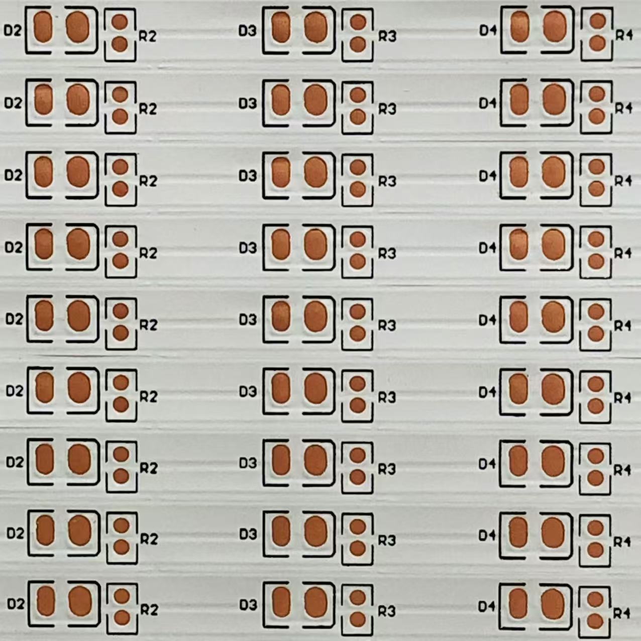 FPC软灯条板2835双色 12B7C*2 168D/PCS   854*10MM*24PCS 双面