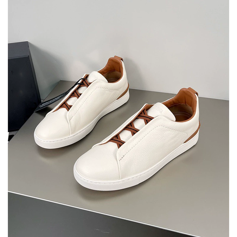 Европейские весенне-осенние модные повседневные кроссовки из натуральной кожи, мужские модные универсальные лоферы без шнуровки, модные кроссовки