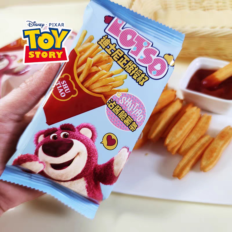 草莓熊沾酱脆薯条婚庆喜糖满月零食批发伴手礼儿童节礼物下午茶