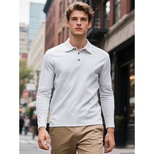 Wholesale Autumn Fashion Sporty Casual Long-Sleeve POLO Shirts for Men Loose Qing European Size Sweatshirts for Men Breathable