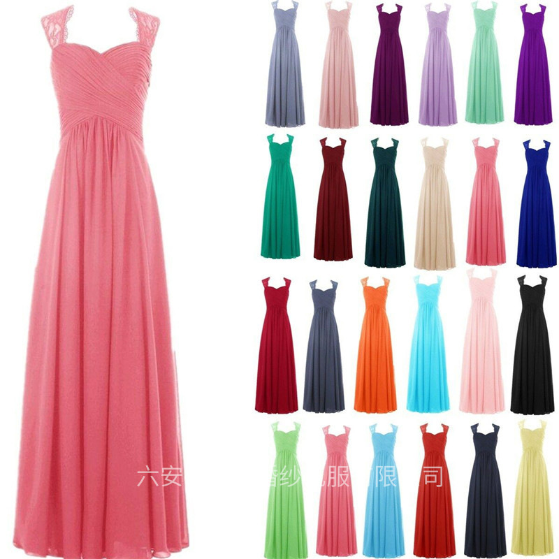 Chiffon Bridesmaid Dress A- Line Cap Sleeve Elegant Off-Shoulder Wedding Party Ball Formal Evening Dress Tight Dress