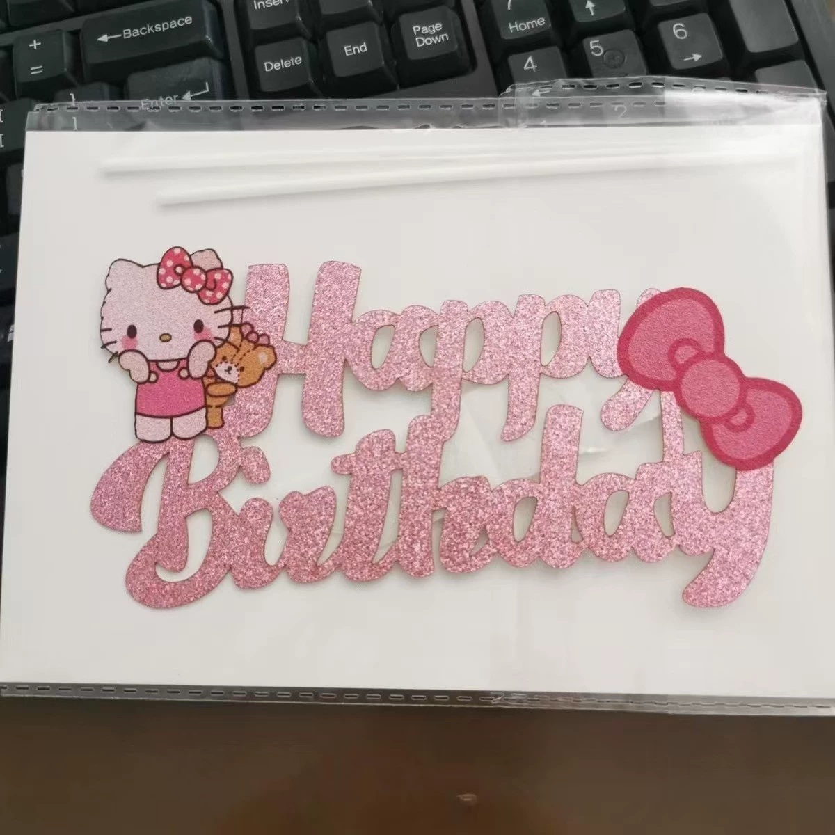 Украшение на день рождения милый котенок карта кроссбор Popular Hello Kitty hello kitty торт украшения