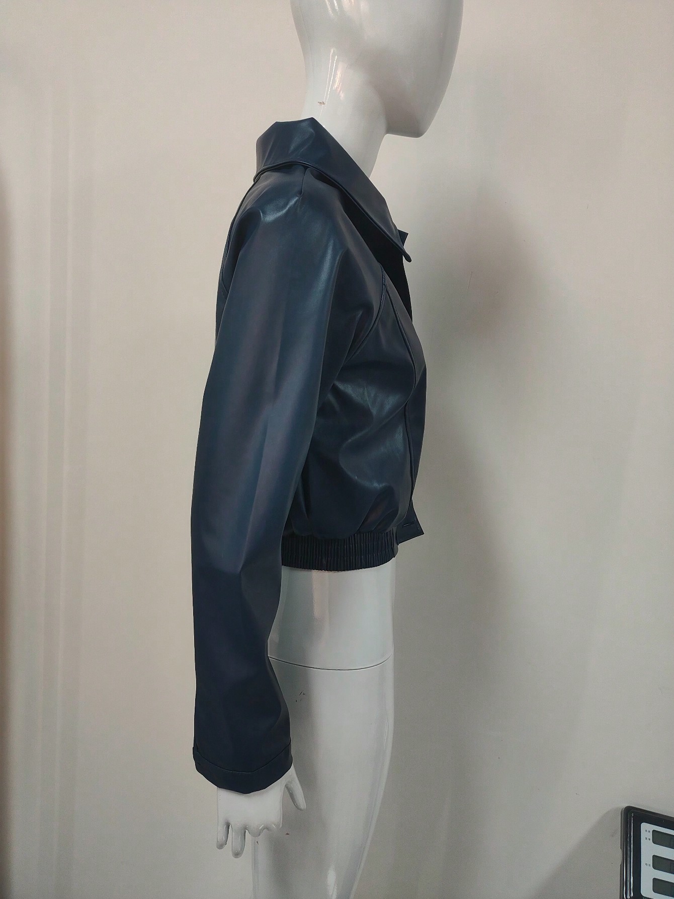 Holiday Occasion Turndown Neckline Women's Vintage Style Solid Color Single Breasted Leather Jacket Casual Jacket