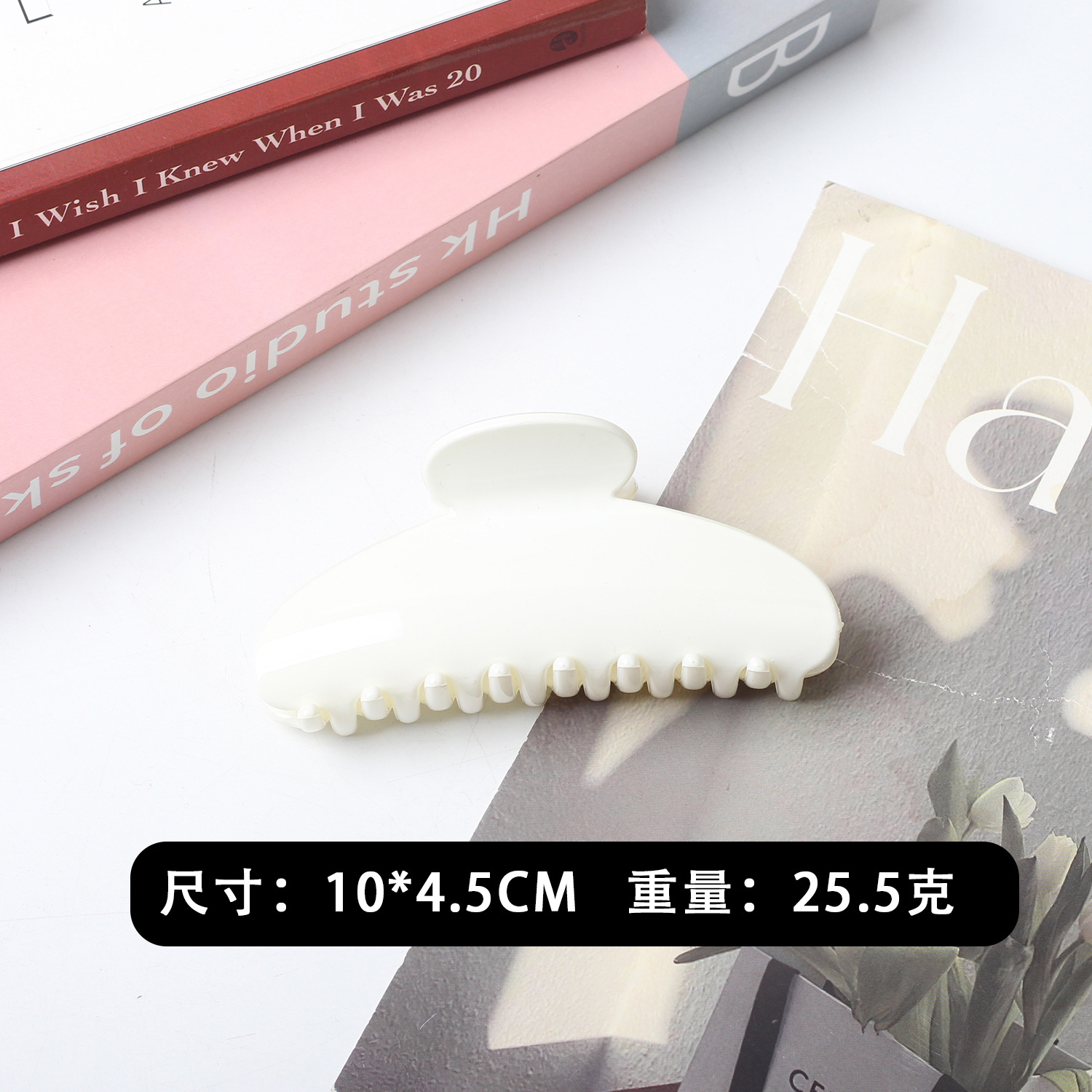 Pinza de pelo grande con un toque de alta gama, pinza de pelo semicircular brillante para mujer, ideal para peinados recogidos, accesorio para el cabello tipo pinza de tiburón, venta al por mayor.