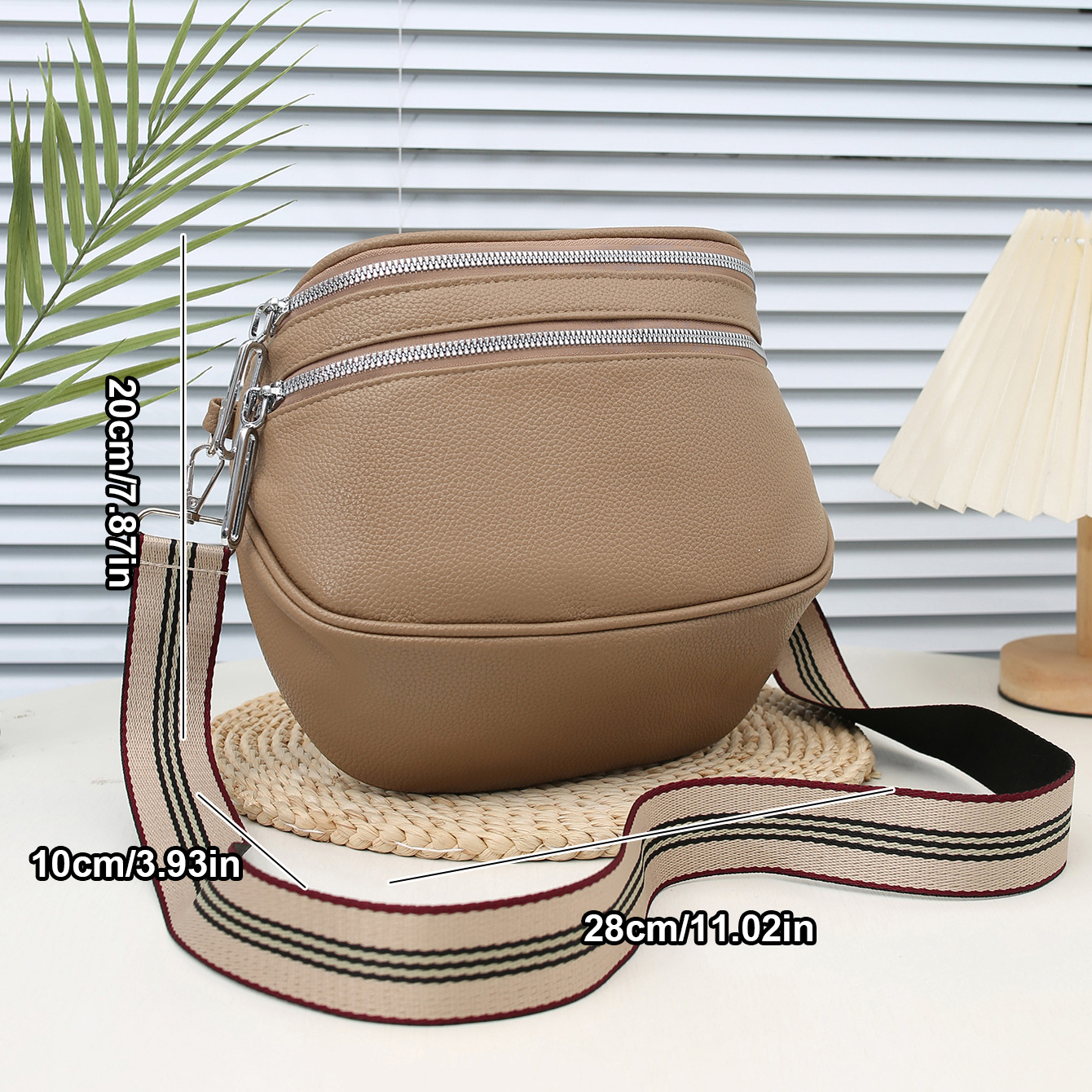 2025 retro de alta gama, doble cremallera, gran espacio, bolso de pecho de todo fósforo, bolso de hombro para mujer de viaje al por mayor