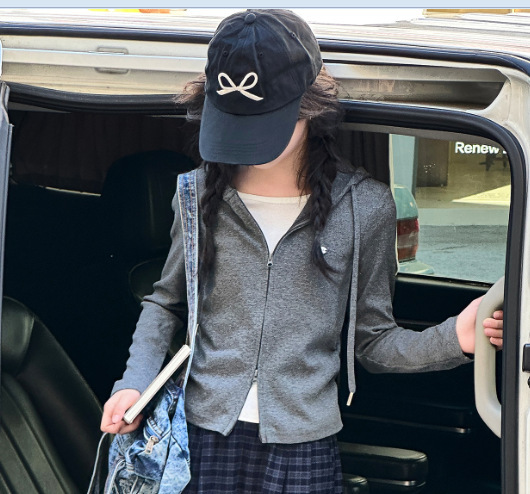 连帽假两件长袖帽衫女童外穿2025早秋新款设计感修身显瘦上衣大童|undefined