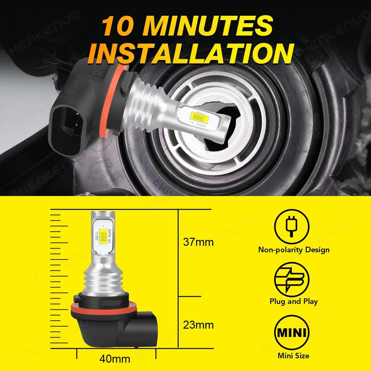 Faros LED de automóvil HS5X 3570 80W 6000K modificados LED de automóvil 34901 - HR3 - A21 bombilla