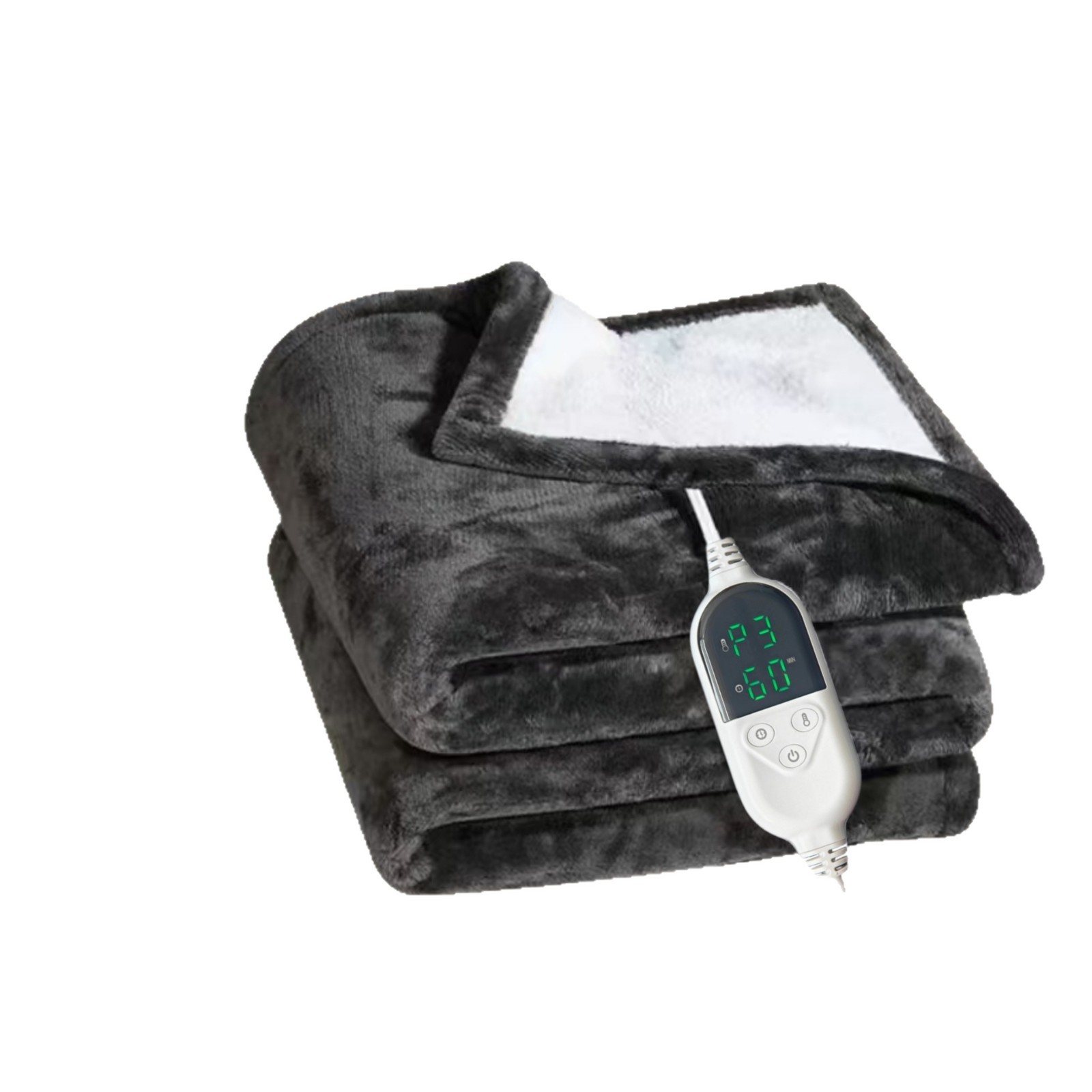 Manta térmica con pantalla de temperatura, manta eléctrica inteligente de frecuencia variable, control de temperatura, almohadilla térmica de fisioterapia con compresión caliente de temperatura constante pequeña