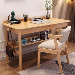 High-End Desk Solid Wood Desktop Computer Desk Office Desk Rental House Rental Home Bedroom Children's Study Table