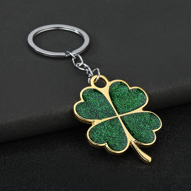 1 Piece Quantity Simple Style Four Leaf Clover Zinc Alloy Unisex Slip-on Keychain