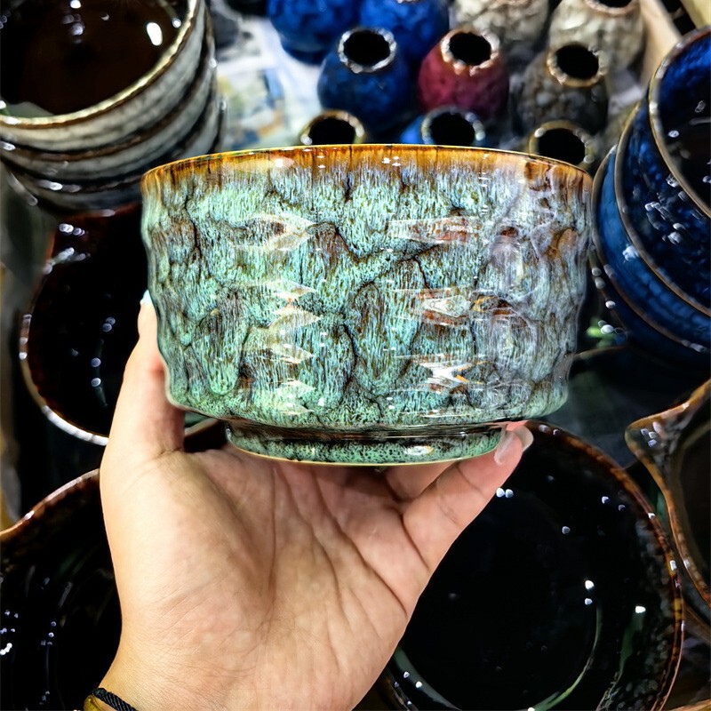 国境を越えた陶器窯で作られた注ぎ口付き抹茶茶碗、手作り茶碗、日本茶道、宋代のねじ込み茶碗|undefined