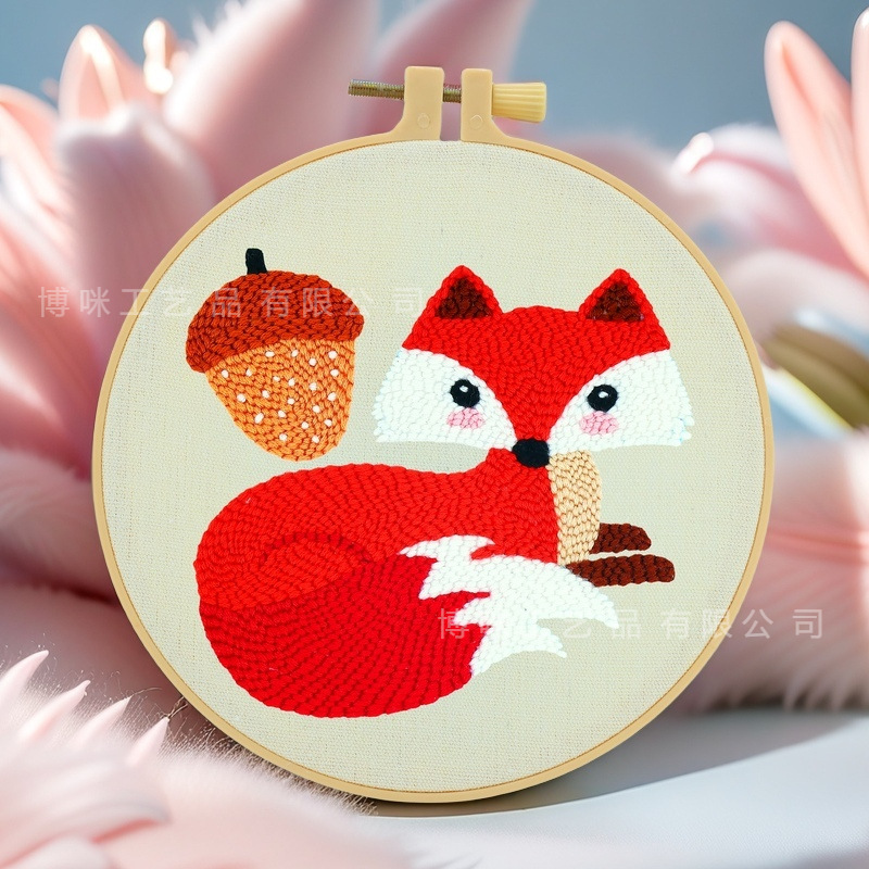 Nuevo paquete de material DIY completo de flores hechas a mano serie de bordado de animales