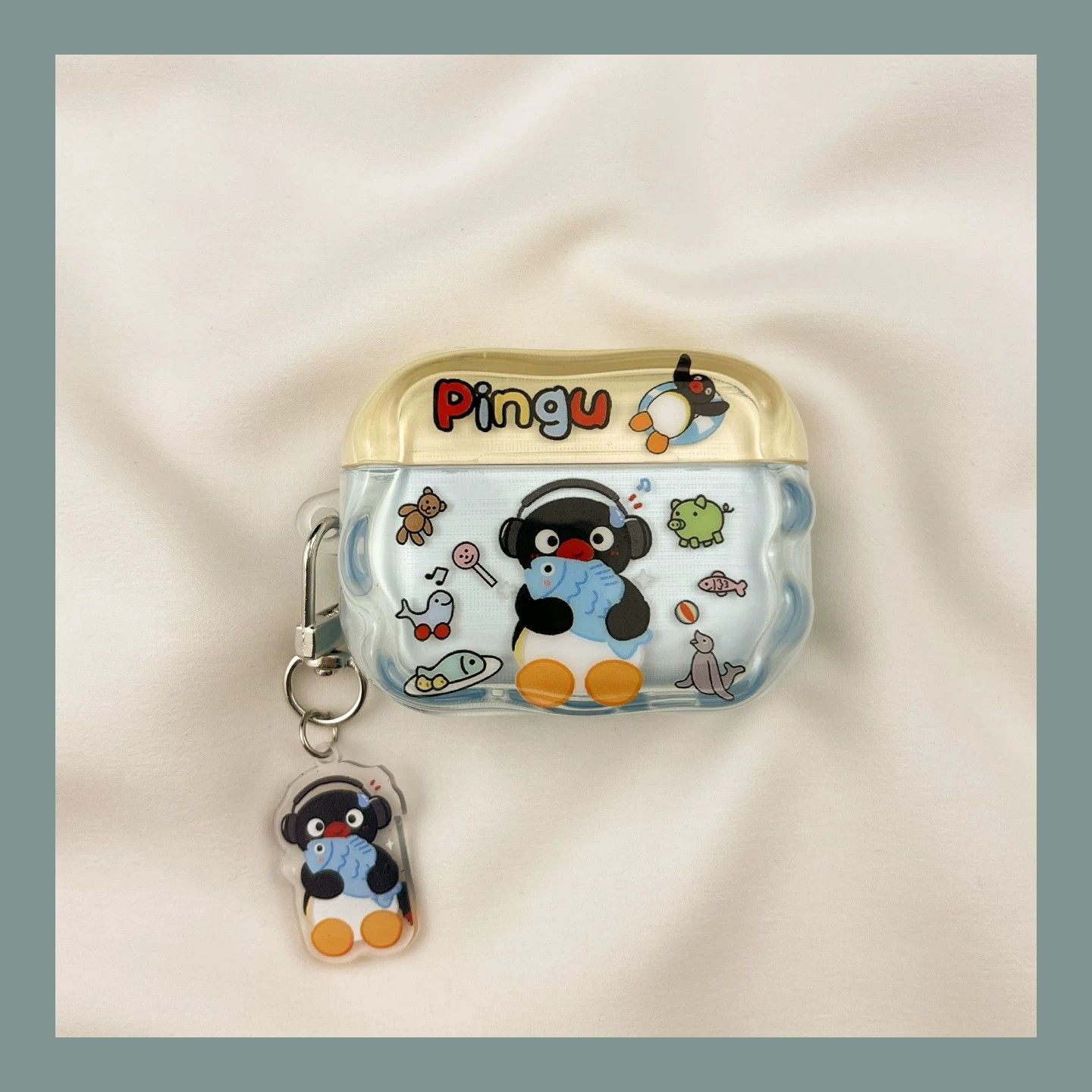 Uso de auriculares pingU Penguin para airpods4 generación Apple caso Bluetooth pro2 generación 3 generación caso de auriculares