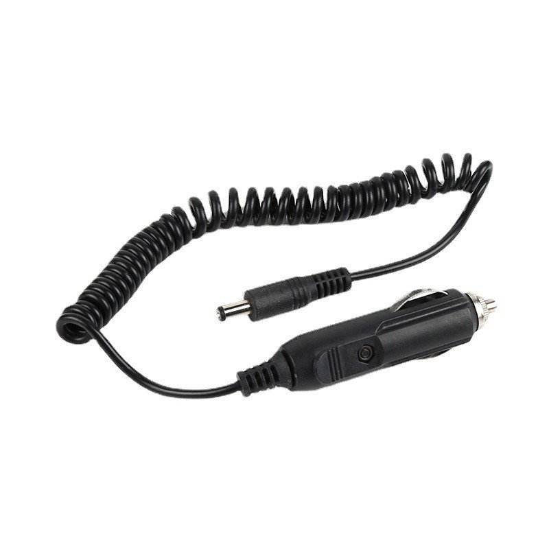 12V美式汽车冰箱插头 带保险丝车载延长线 车载点烟器弹簧线