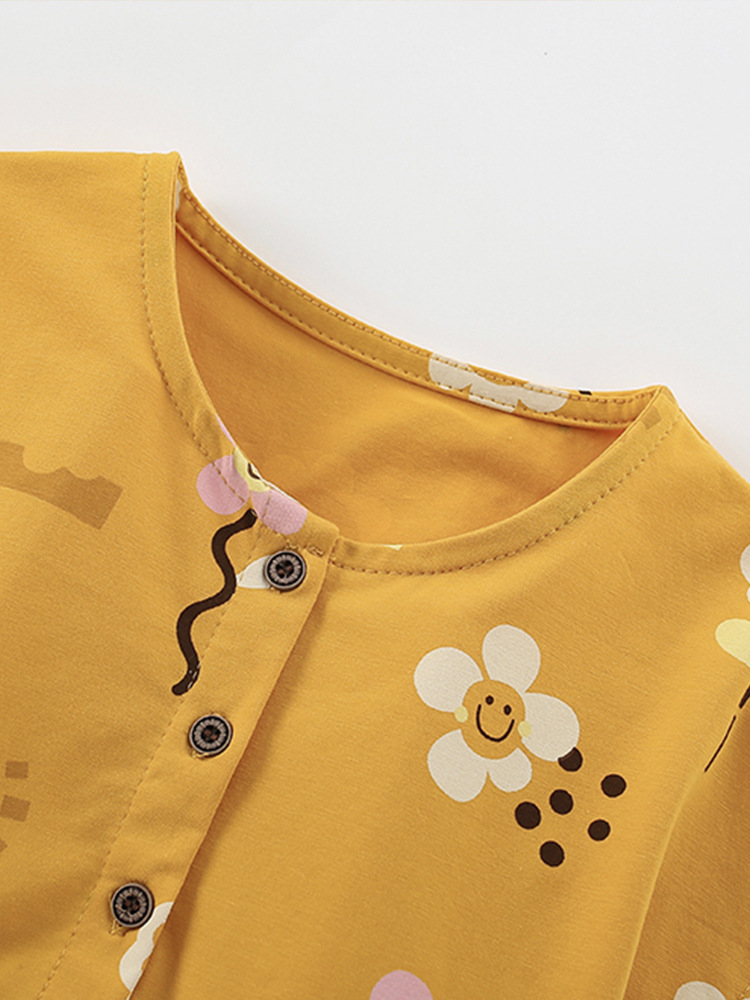 Transfronterizos para malwee vestidos de niñas verano nuevo estilo europeo y americano de niños de cuello redondo de manga corta vestido de princesa infantil