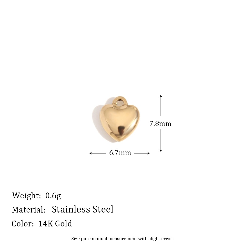 Small golden pendant heart-shaped