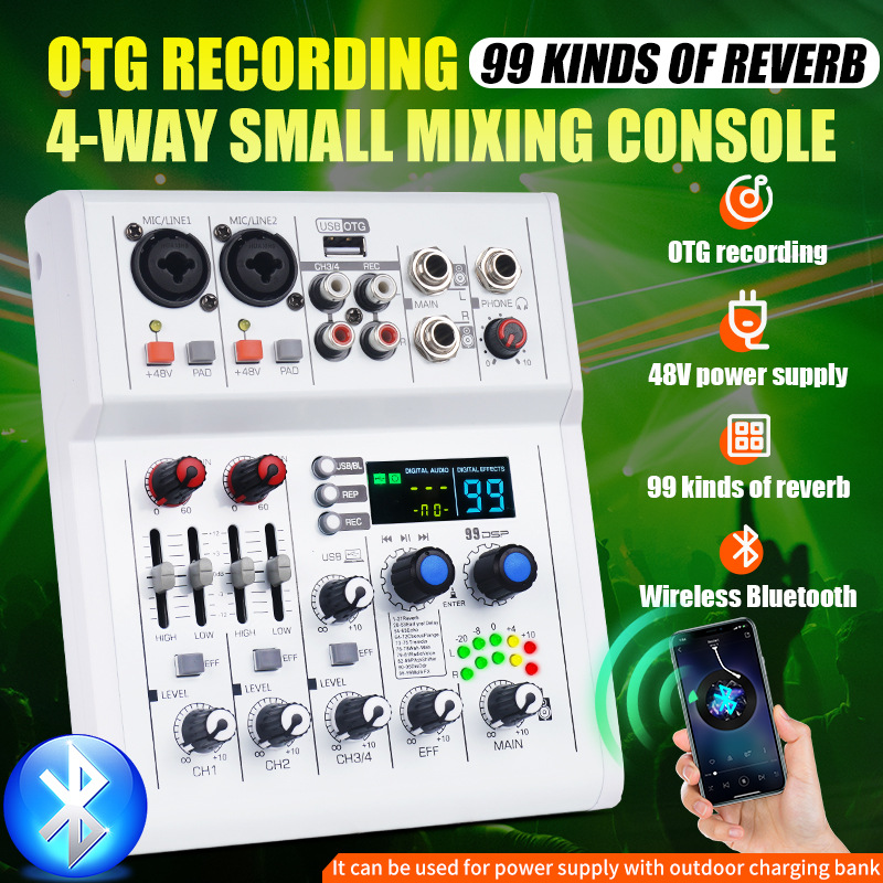 NG-3 混音器便携式 USB DJ 混音控制台频段混音板 DJ