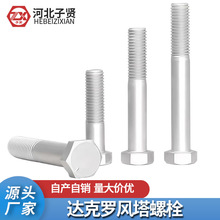 m30-m48高強度螺絲 電力風扇專用外六角螺栓 碳鋼達克羅風塔螺栓