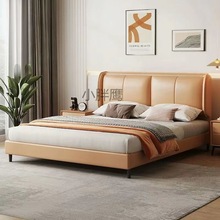EP实木床现代简约北欧轻奢1.8米双人床小户型家用主卧室1.2米单人