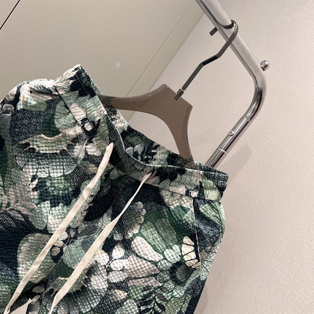 New Summer Thin Men's Casual Printed Quick Drying Beach Shorts Plus Size Straight Leg Five Point Pants_viptrois.com