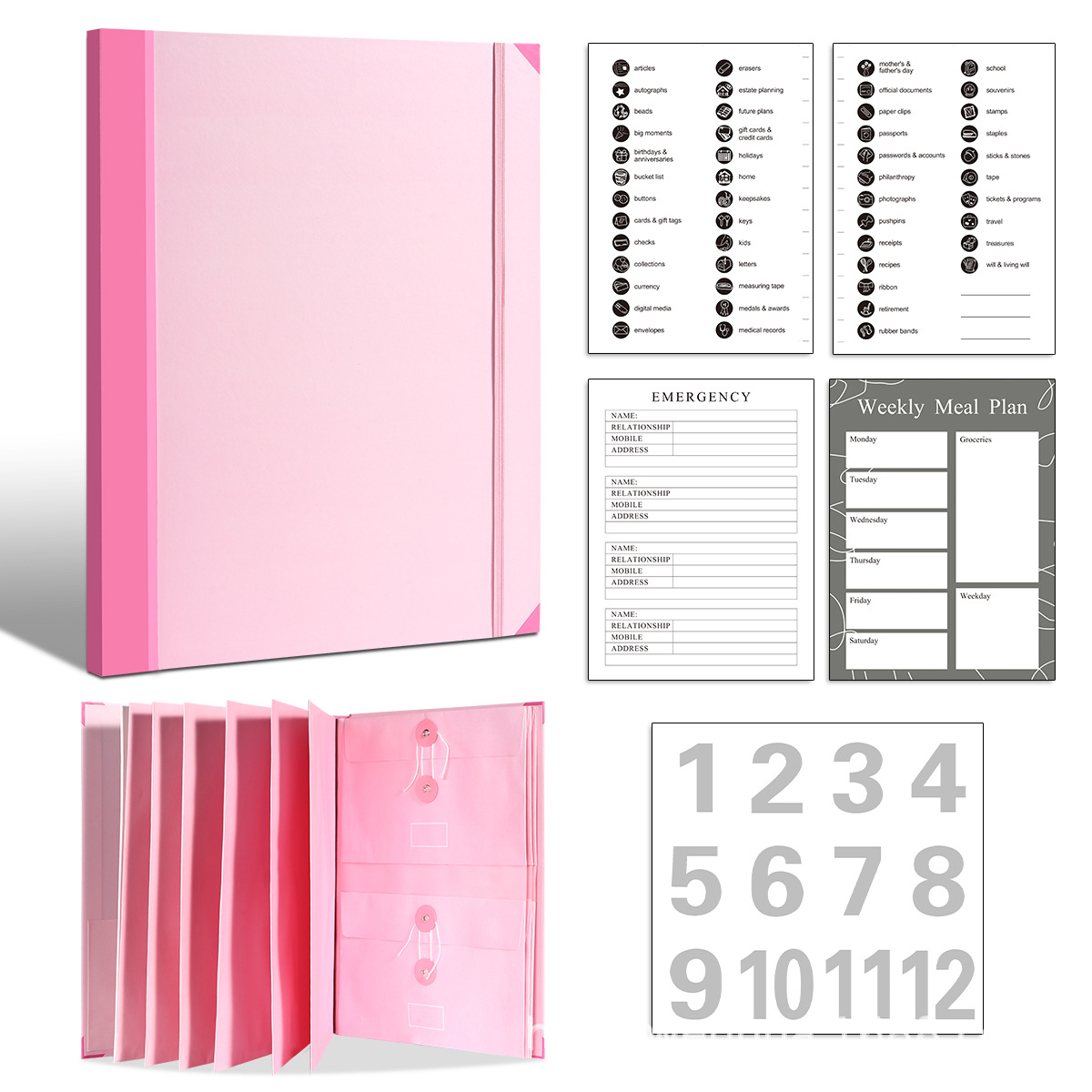 얇은 스타일-핑크-오르간 가방-표준