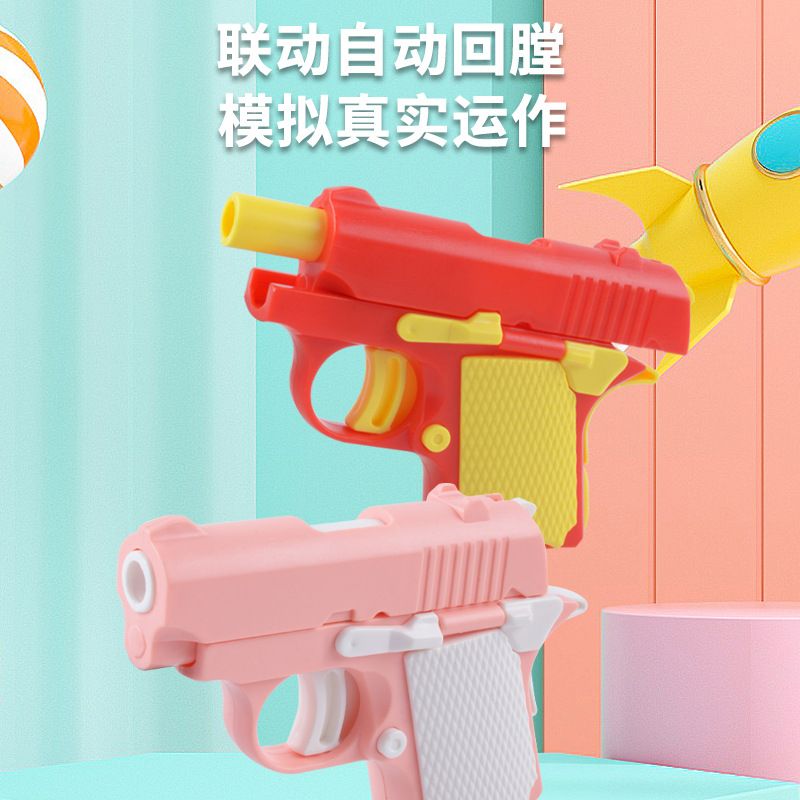 Mini 1911 rábanos pistolas no disparan armas de descarga artefactos para niños cachorros juguetes pistolas al por mayor