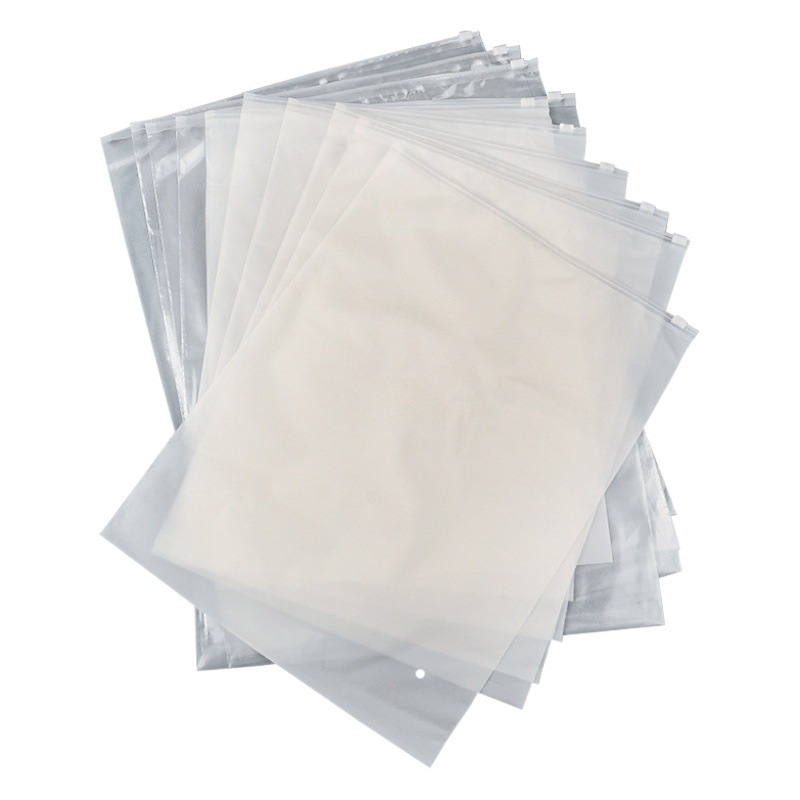 Ropa esmerilado cremallera bolsa de plástico transparente bolsa de embalaje ziplock bolsa zapatos y ropa de embalaje ropa interior cremallera bolsa fábrica al por mayor