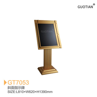 Luxury Five-Star Hotel Mall Club Wooden Beveled Sign Welcome Sign Can Add Logo Manufacturer Wholesale