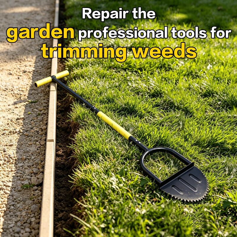 Manual edge trimmer, serrated lawn edge trimmer, half-moon lawn edge scraper with handle, step edge trimmer Manual edge trimmer, serrated lawn edge trimmer, half-moon lawn edge scraper with handle, step edge trimmer