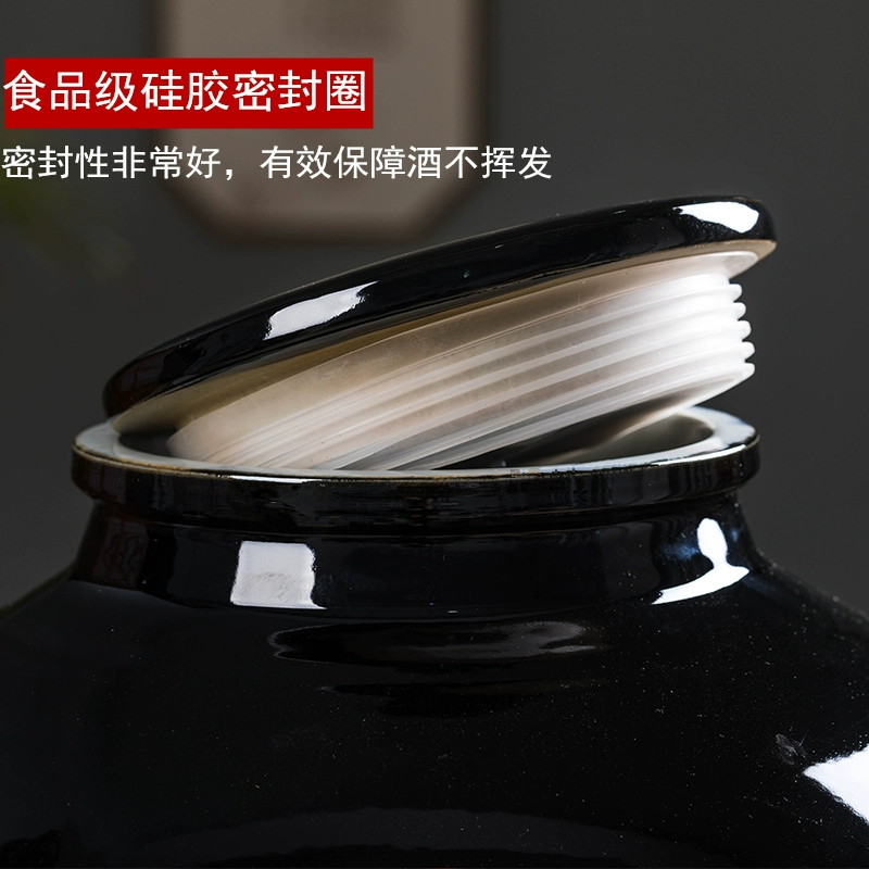 Керамическая большая винная банка Джинфчжэнь (Jingdezhen) на 100 коттов/ 150 коттов/ 200 коттов, банка для вина, замаченная в вине, закупоренная бутылью, хранение вина