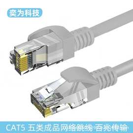 超五类网线CAT5百兆高速网络跳线工程家用电脑路由器RJ45监控跳线
