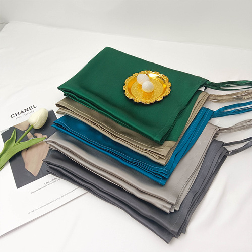 19mm heavyweight silk pillowcase solid color mulberry silk travel hotel high-end pillowcase crimping straps