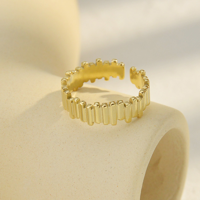 Fashion Geometric Stainless Steel Open Ring Plating Stainless Steel Rings