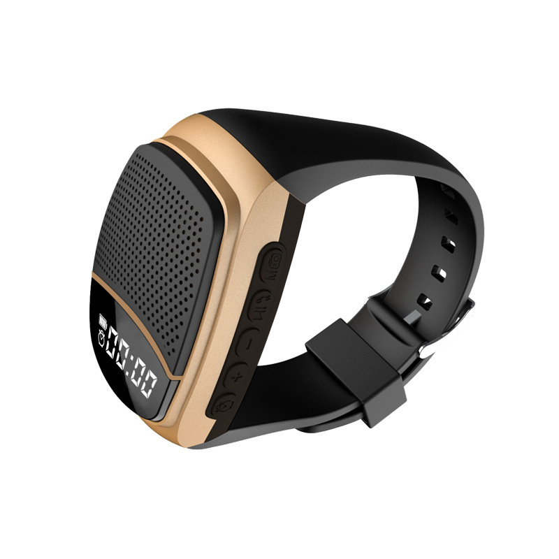 腕時計 Bluetooth スピーカー アウトドア スポーツ ランニング ポータブル カード オーディオ 手首防水ブレスレット サブウーファー 音楽|undefined