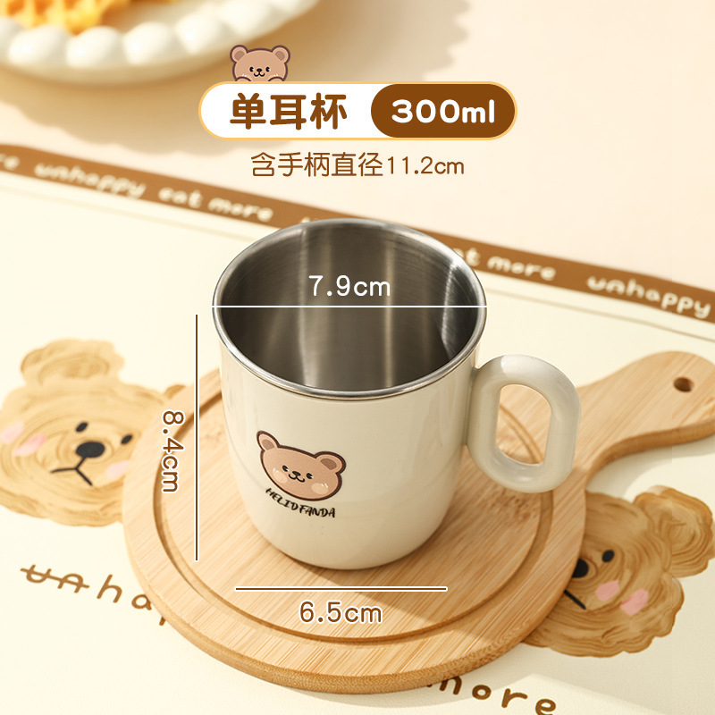 子供用補助食器乳幼児用ステンレス製転倒防止双柄食器食品級多機能食器セット|undefined
