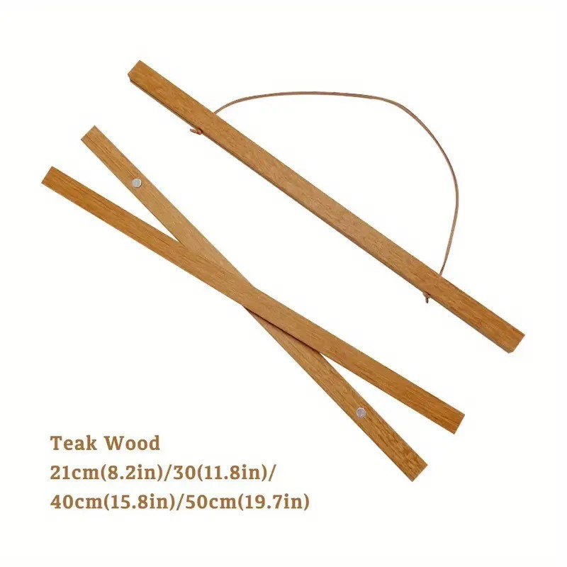 Хит продаж: деревянный магнитный настенный рулонный дисплей из массива дерева, без рамы, с клипсами, для картин, декора дома, простое крепление без монтажа