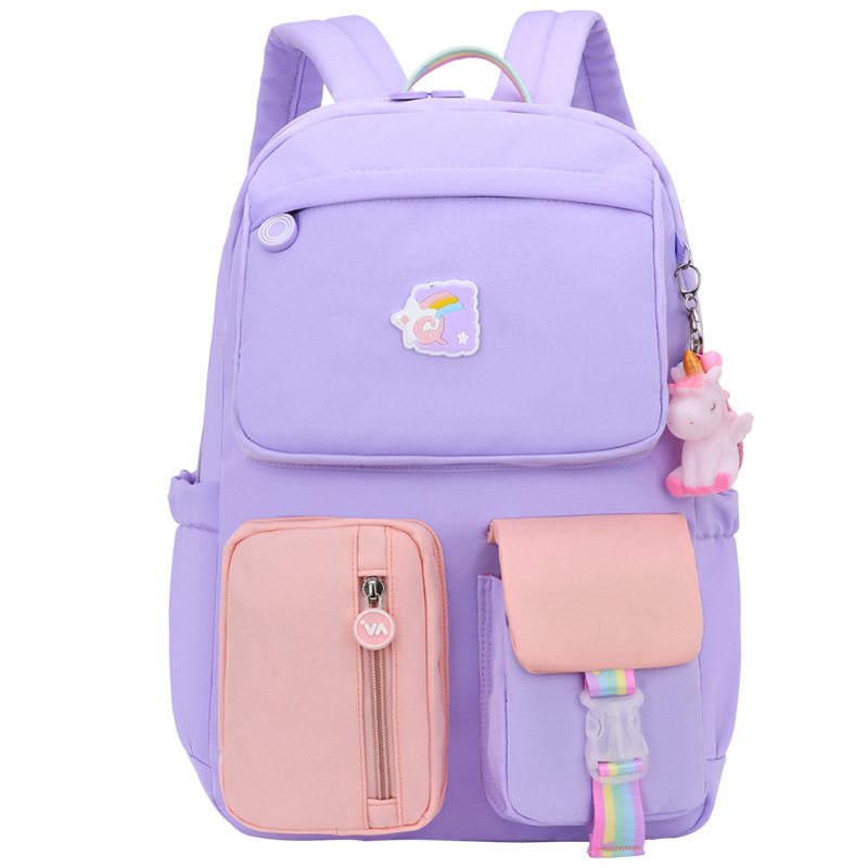 Nuevo schoolbag estudiante de escuela primaria Grado uno o tres niños 6-12-15 años Niña reducción de carga Junior High School estudiante mochila