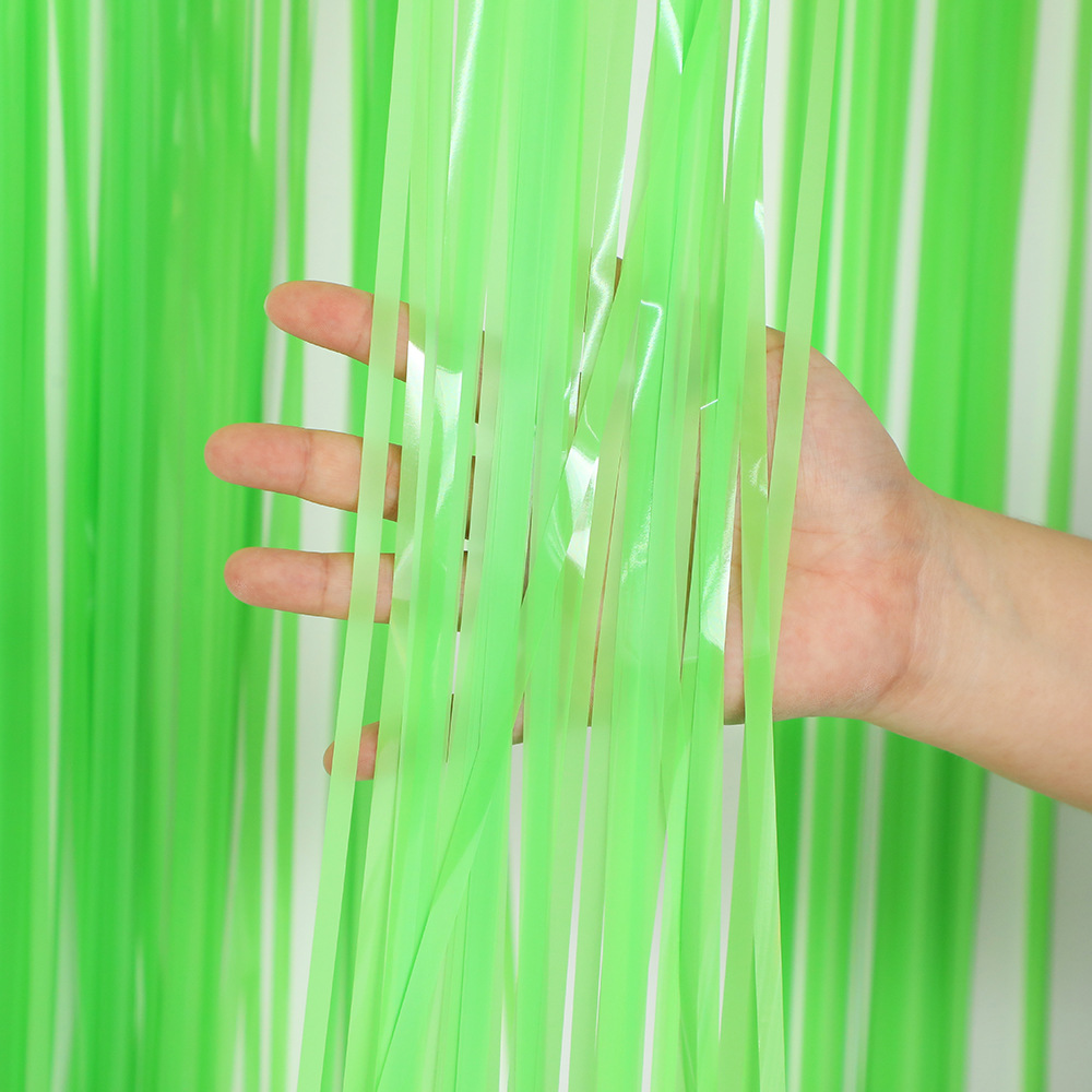 马卡龙雨帘生日主题派对雨丝帘聚会装饰道具幼儿园节日背景墙彩带