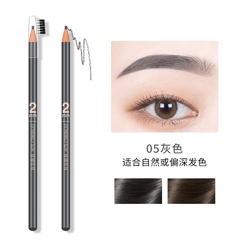Hengsi 1818 lápiz de cejas de dibujo impermeable y no manchado núcleo duro de madera al por mayor polvo de cejas maquillador maquillaje