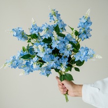 高档长枝凤尾兰绣球仿真花假花摆设餐桌客厅落地装饰花卉插花摆件