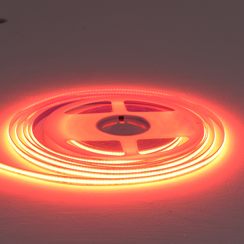 Tira de luz COB 12V 24V Tira flexible Rojo Verde Azul Naranja Rosa Armario de Luz Monocolor Vitrina Impermeable Exterior