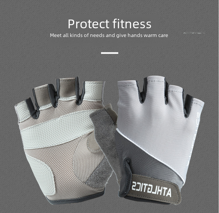 Guantes de fitness de medio dedo para parejas, para mujer, para exteriores, protección solar, antideslizantes, para yoga, deportes, equitación, guantes finos de seda helada para hombres_voghion.com
