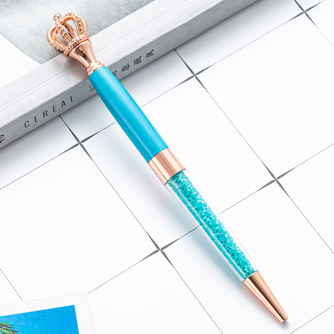 Pluma DE LA CORONA transfronteriza nueva impresión de la fábrica estudiante creativo regalo de moda pluma en stock bolígrafo corona de metal