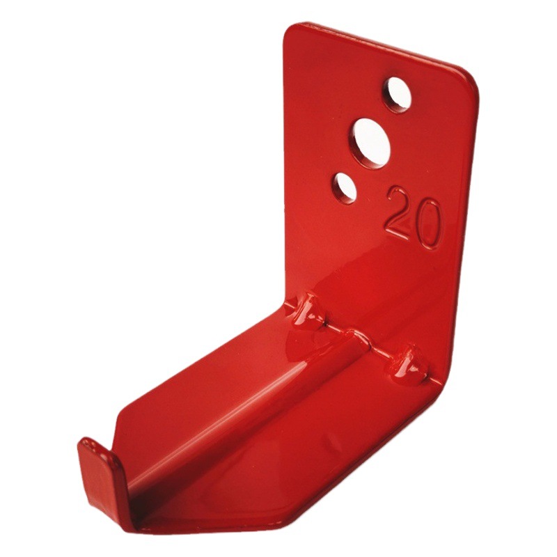 JINXIN fuente de primera mano extintor de incendios soporte Amazon agujero oblicuo gancho L-tipo colgante de pared 4 sets rojo 20 libras