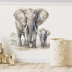 外貿親子大小象兒童臥室玄關宿舍家居裝飾牆貼貼紙自粘批發跨境
